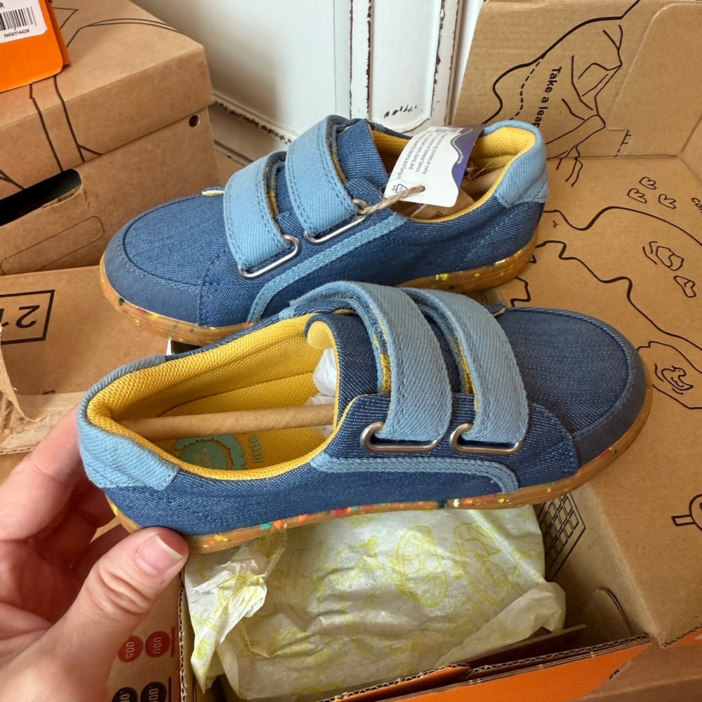 Livie & Luca Blue Kids Sneakers with Velcro